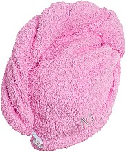 Полотенце-тюрбан для сушки волос, розовое - MAKEUP — фото N3