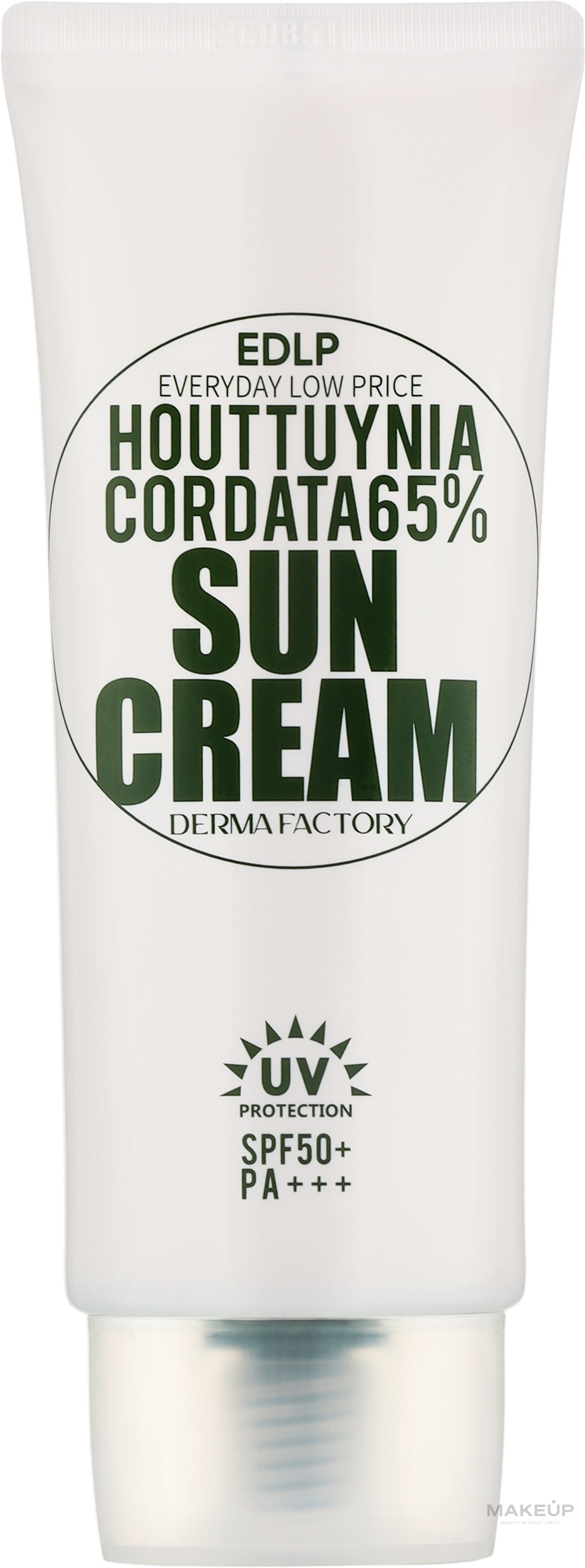 Солнцезащитный крем с экстрактом хауттюйнии - Derma Factory Houttuynia Cordata 65% Sun Cream — фото 50ml