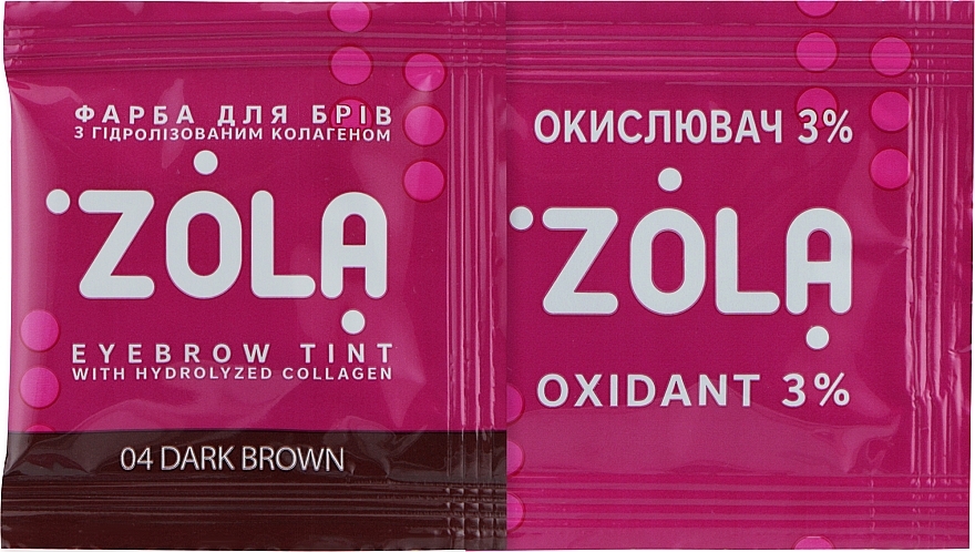 Краска для бровей с коллагеном, в саше - Zola Cream Eyebrow Tint With Collagen — фото N2