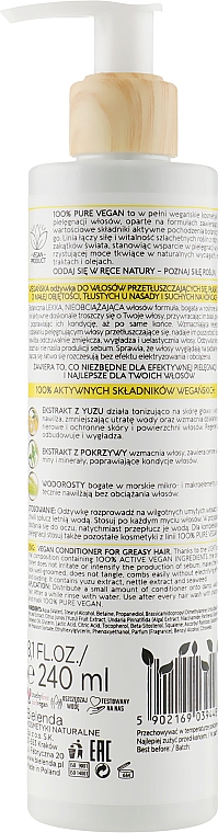 Кондиціонер для жирного волосся - Bielinda 100% Pure Vegan Conditioner — фото N2
