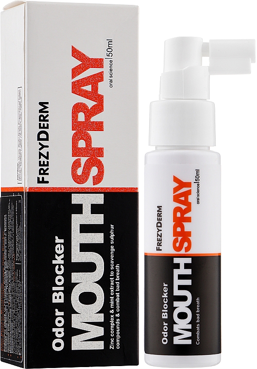 Стоматологический спрей для лечения и блокировки неприятного запаха изо рта (галитоз) - Frezyderm Odor Blocker Spray — фото N2