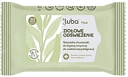 Серветки для інтимної гігієни для щоденного догляду - Luba Wipes Refreshing Natural Wipes — фото N1