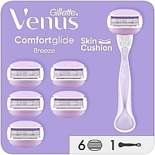 Парфумерія, косметика Бритва з 6 змінними касетами - Gillette Venus Comfortglide Breeze