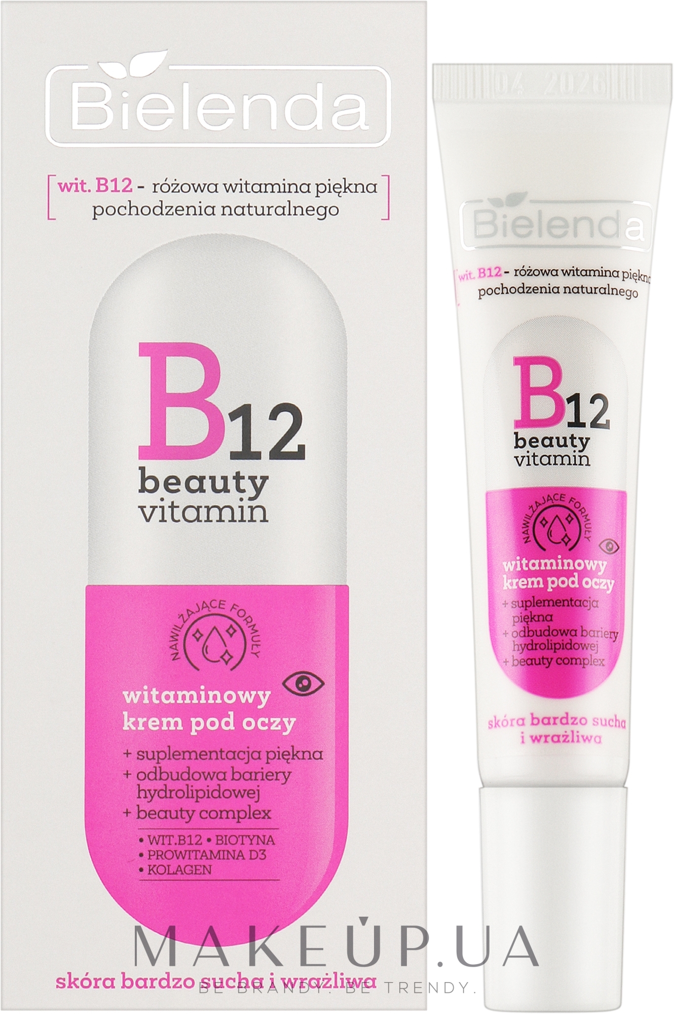 Крем для глаз - Bielenda B12 Beauty Vitamin Eye Cream — фото 15ml