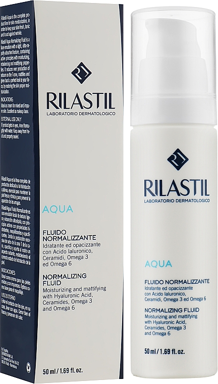 Нормалізувальний флюїд з матувальним ефектом для обличчя - Rilastil Aqua Fluido Normalizzante — фото N2
