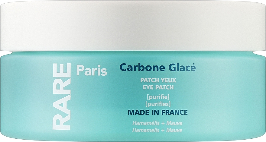 Патчі для контуру очей проти набряків з гамамелісом і екстрактом мальви - RARE Paris Carbone Glace Purifying Eye Patch