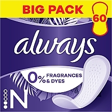 Ежедневные гигиенические прокладки без запаха, 60 шт - Always Daily Fresh Normal — фото N1