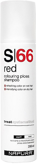 Оттеночный шампунь для рыжих волос - Napura Red S66 — фото N1