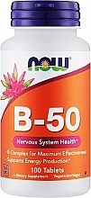 Вітаміни В-50 - Now Foods Vitamin B-50 — фото N1
