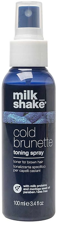 Тонувальний спрей для каштанового волосся - Milk Shake Cold Brunette Toning Spray — фото N1