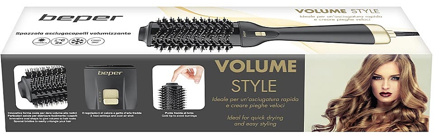 Фен-щетка для волос - Beper P301PIS100 Volume Style — фото N4