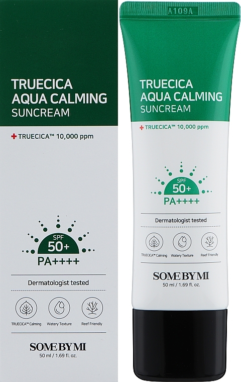 Заспокійливий сонцезахисний крем для обличчя - Some By Mi Truecica Aqua Calming Suncream 50PA++++ — фото N2