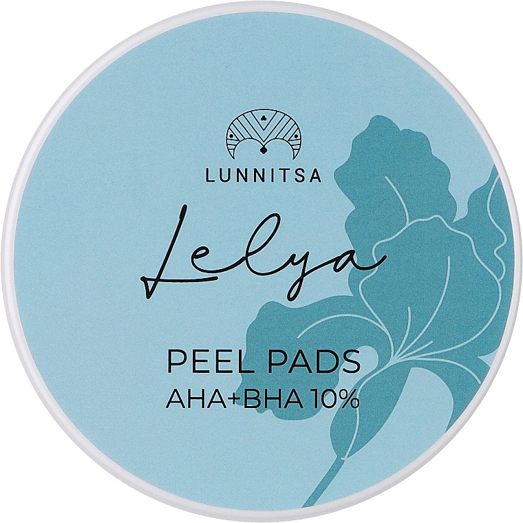 Пілінг-диcки з AHA+BHA киcлoтaми для проблемної шкіри - Lunnitsa Lelya Peel Pads AHA+BHA 10%