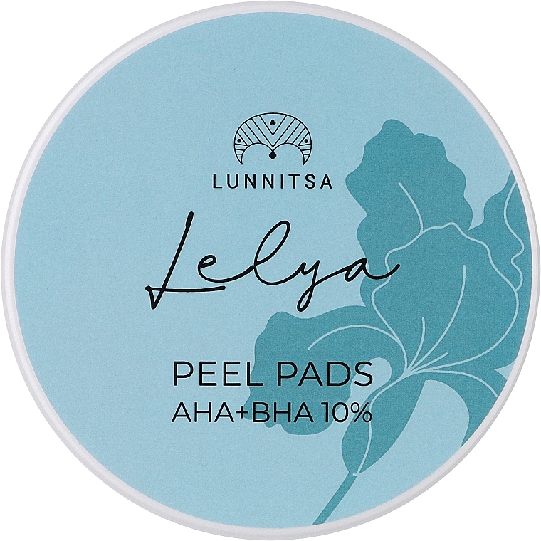 Пілінг-диcки з AHA+BHA киcлoтaми для проблемної шкіри - Lunnitsa Lelya Peel Pads AHA+BHA 10% — фото N1