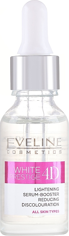 Сироватка для обличчя - Eveline White Prestige 4D Lightening Serum-Booster Reducing Discolouration — фото N1
