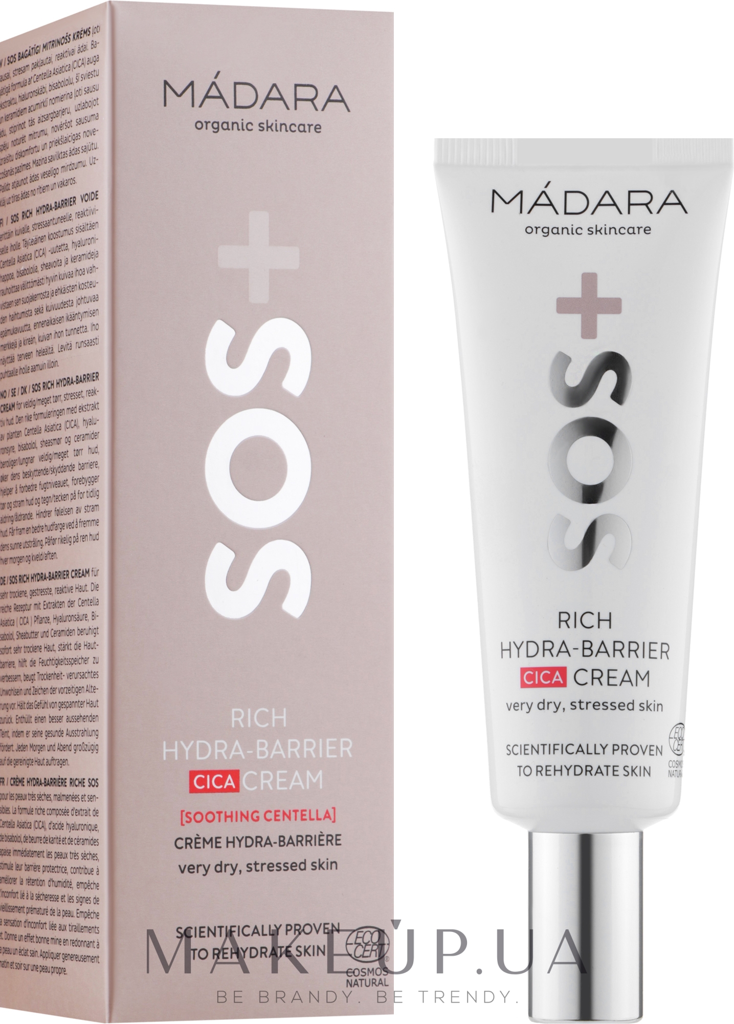 Гидробарьерный крем для лица - Madara Sos Rich Hydra-barrier Cica Cream — фото 40ml