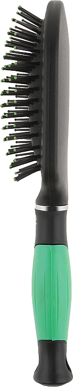 Щетка для волос массажная, С0281, черная с зеленым - Rapira — фото N2