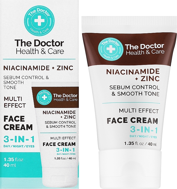 Крем для лица 3 в 1 - The Doctor Health & Care Niacinamide + Zinc Face Cream — фото N2