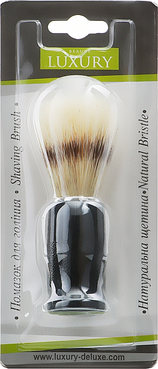 Помазок для гоління з ворсом борсука, PB-05, чорна ручка - Beauty LUXURY — фото N1