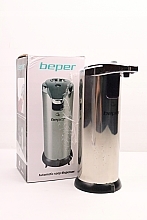 Парфумерія, косметика Дозатор для рідкого мила 250 мл, сріблястий/чорний - Beper Automatic Soap Dispenser