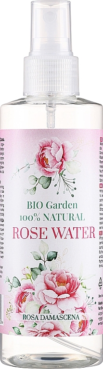 Натуральна трояндова вода - Bio Garden 100% Natural Rose Water — фото N1