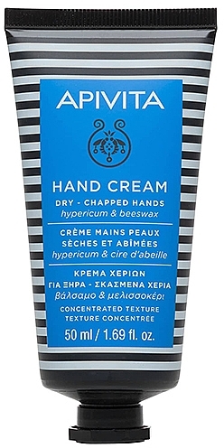 Крем-концентрат для сухої і потрісканої шкіри рук - Apivita Hypericum & Beeswax Dry-Chapped Hand Cream