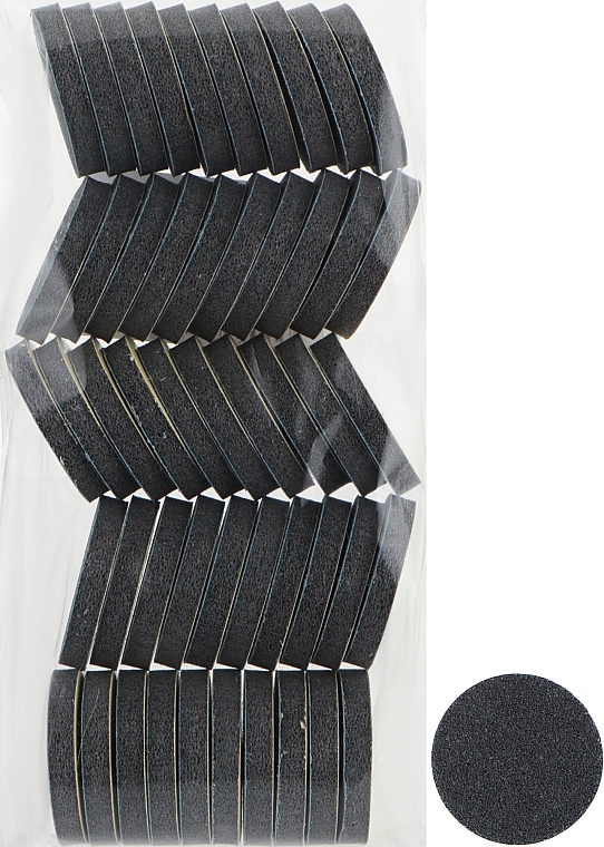 Змінні бафи для педикюрного диска, 26 мм, 240 грит, чорні - ThePilochki — фото N1
