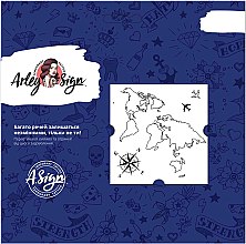 Флеш-тату перевідні "Карта світу" - Arley Sign — фото N3