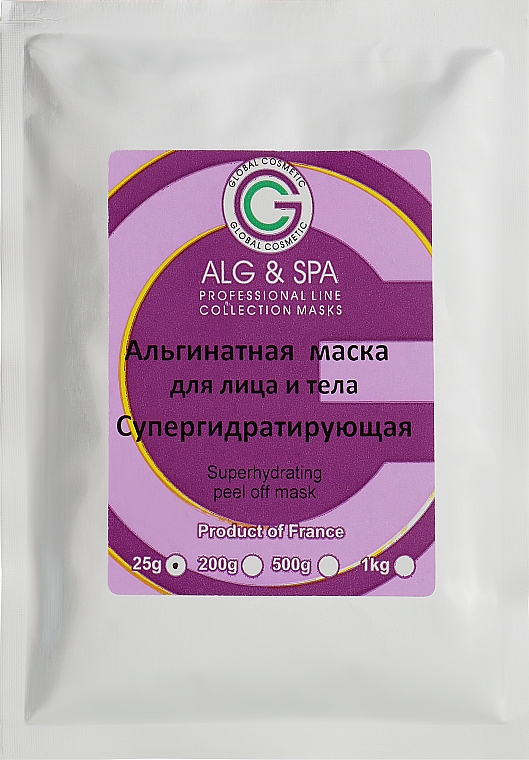 Альгинатная маска супергидратирующая для лица и тела - ALG & SPA Professional Line Collection Masks Superhydrating Peel off Mask