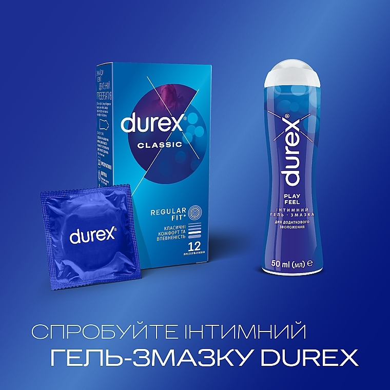Презервативи латексні з силіконовою змазкою "Класичні", 12 шт - Durex Classic — фото N5