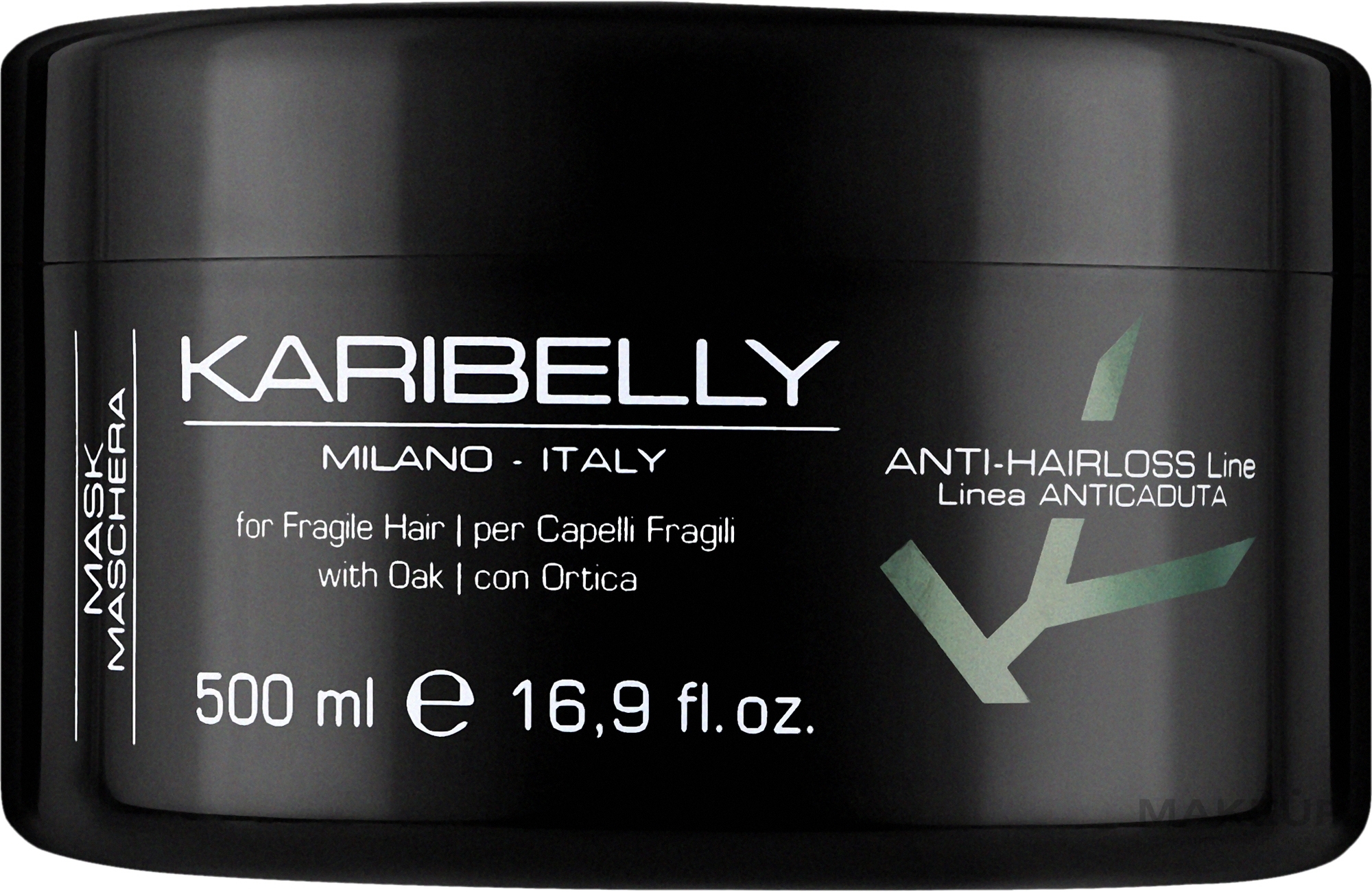 Маска против выпадения волос с арникой и крапивой - Karibelly Anti-Hairloss Mask — фото 500ml