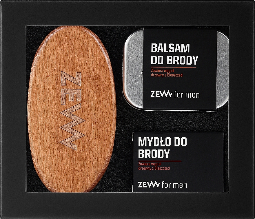 Набор - Zew For Men (/Beard/brush + balm/80ml + soap/1шт.) — фото N1