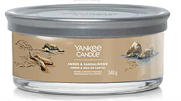 Парфумерія, косметика Ароматична свічка у склянці "Amber & Sandalwood", 5 ґнотів - Yankee Candle Singnature