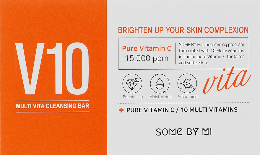 Мыло с эффектом осветления кожи - Some By Mi Pure Vitamin C V10 Cleansing Bar