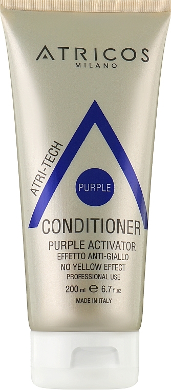 Кондиционер для волос "Пурпурный активатор" - Atricos Purple Activator No Yellow Effect Conditioner — фото N1