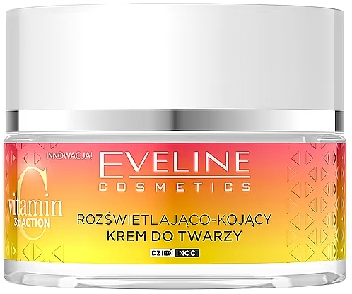 Осветляющий и успокаивающий крем для лица - Eveline Cosmetics Vitamin C 3x Action — фото N1