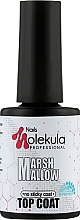 Финишное покрытие, с белыми точками без липкого слоя - Nails Molekula Top Coat Marshmallow — фото N1