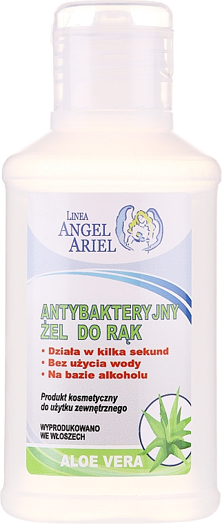Антибактеріальний гель для рук з екстрактом алое вера - Linea Angel Ariel Antibacterial Hand Gel Aloe Vera — фото N1