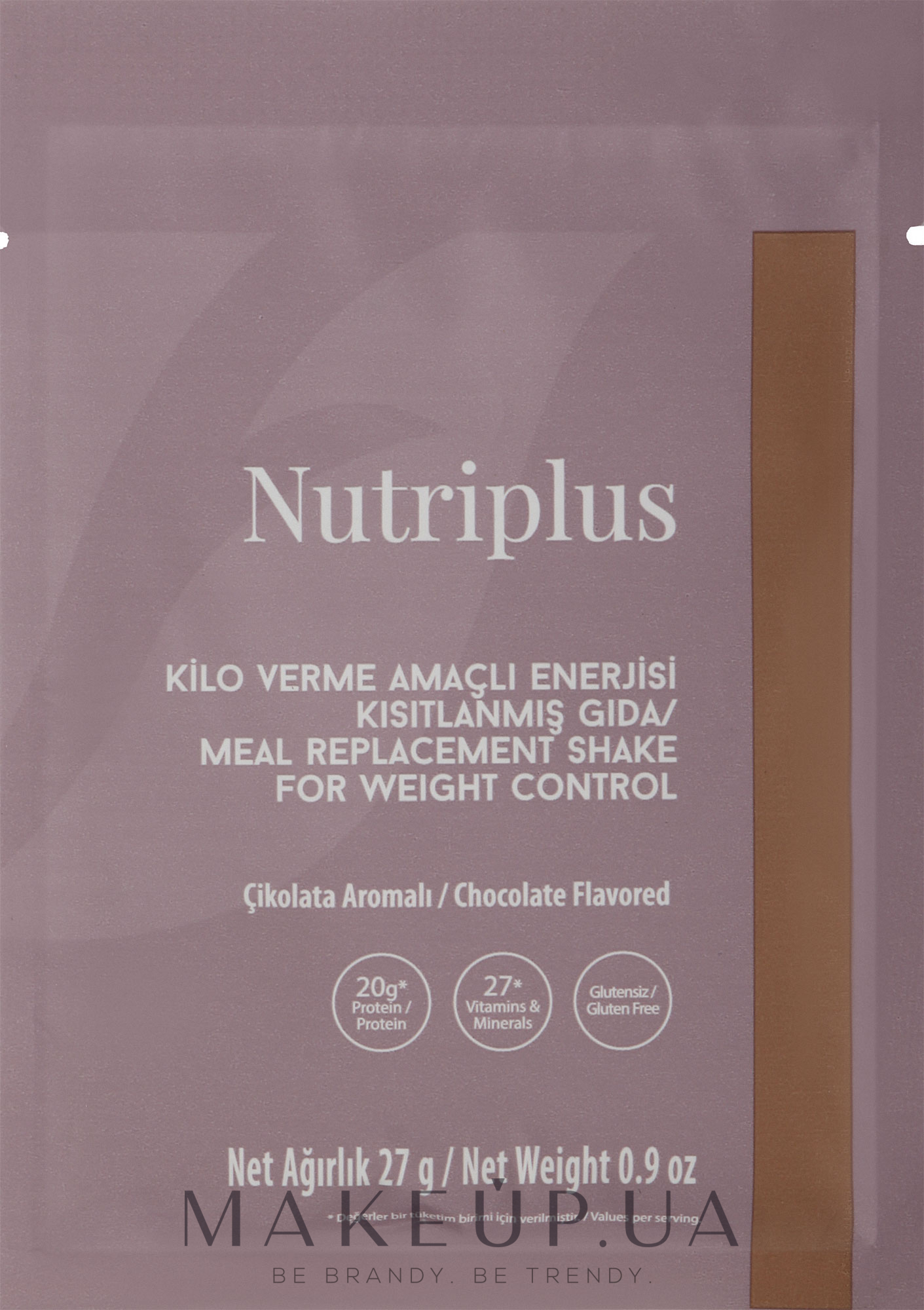 Коктейль для контроля веса со вкусом шоколада - Farmasi Nutriplus (саше) — фото 27g