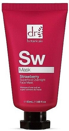 Ночная маска для лица с экстрактом клубники - Dr. Botanicals Strawberry Superfood Overnight Face Mask — фото N2
