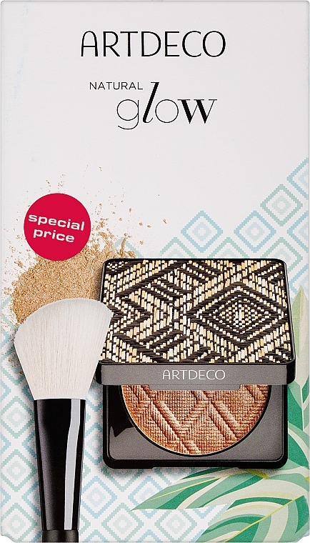 Набор - Artdeco Glow Bronzer & Powder Brush Set (powder/10g + brush/1pcs) — фото N1