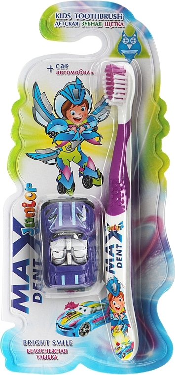 Зубна щітка з машинкою, фіолетова - Sts Cosmetics Max Dent — фото N1