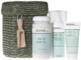 Парфумерія, косметика Набір - Ahava Source (h/cr/100ml + f/cr/100ml + b/cr/100ml + crystals/250g)