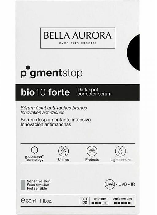 Сироватка проти пігментних плям для чутливої шкіри - Bella Aurora Bio10 Forte Anti-Dark Spots Serum Sensitive Skin — фото N2
