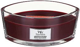 Ароматическая свеча с ароматом бурбона, фруктов, древесины - Woodwick Ellipse Elderberry Bourbon — фото N1