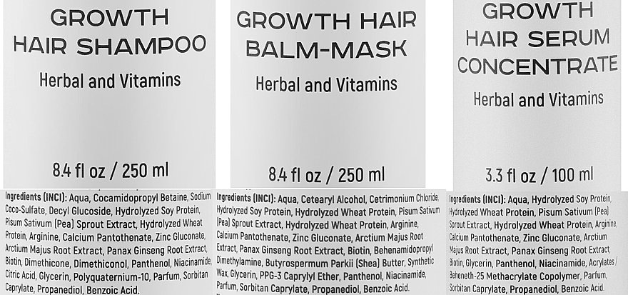 Набор - Yucos Growth Hair (shm/250ml + balm/mask/250ml + serum/100ml) — фото N5