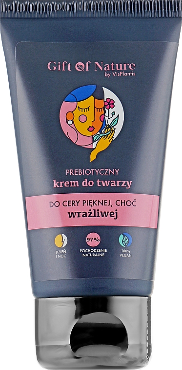 Пребиотический крем для лица для чувствительной кожи - Vis Plantis Gift of Nature Face Cream