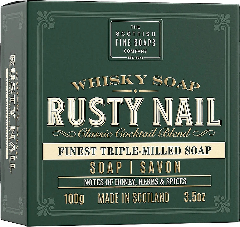 Мило в картонному пакованні - Scottish Fine Soaps Rusty Nail Whisky Soap In a Carton — фото N1