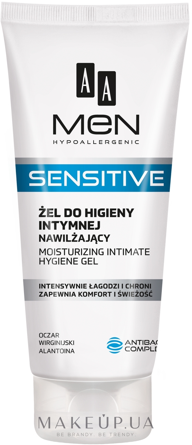 Зволожувальний гель для інтимної гігієни - AA Cosmetics Men Sensitive Moisturizing Gel For Intimate Hygiene — фото 200ml