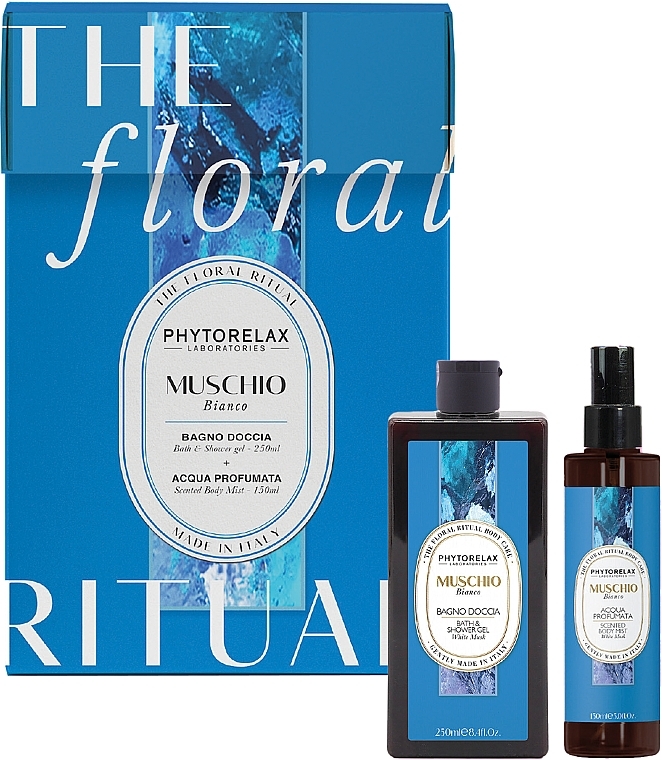 Набор - Phytorelax Laboratories The Floral Ritual White Musk (sh/gel/250ml + b/mist/150ml) — фото N1